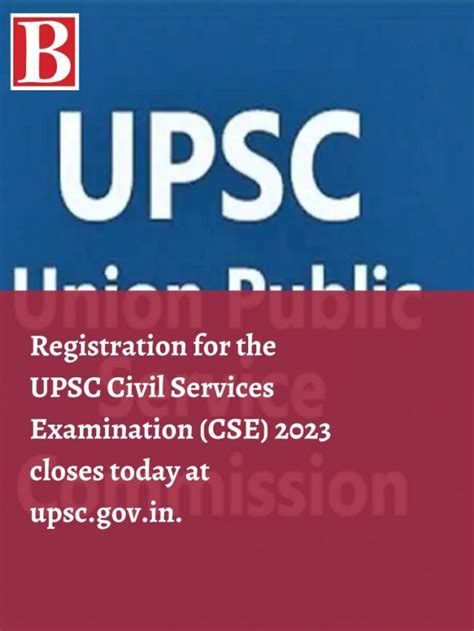 Registration For The Upsc Civil Services Examination Cse Closes