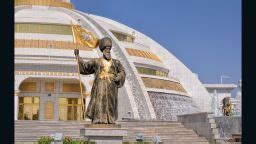 Turkmenistan’s authoritarian leader unveils huge golden dog statue in ...