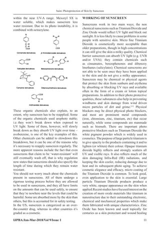 Photoprotection Of Skin Against Ultraviolet Radiations By Sunscreen Pdf