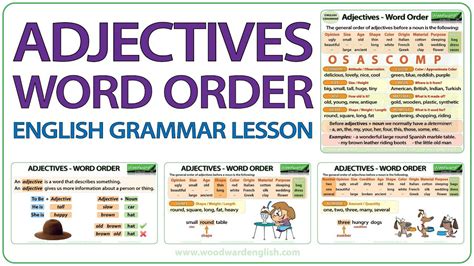 Adjectives Word Order Learn English Grammar Order Of Adjectives In