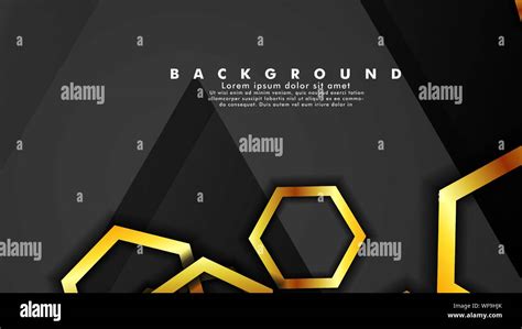 Vector Background Design That Overlaps With Hexagon Gold Color