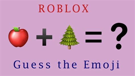 Roblox Guess The Emoji Answers Youtube