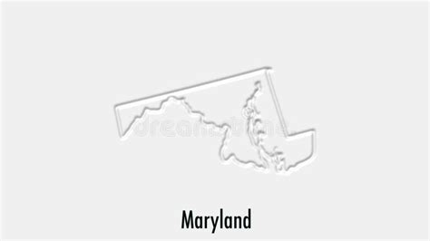 Abstract Line Animation Maryland State Of Usa On Hexagon Style