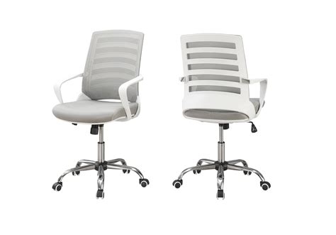 OFFICE CHAIR - WHITE / GREY MESH / MULTI POSITION - Walmart.com ...