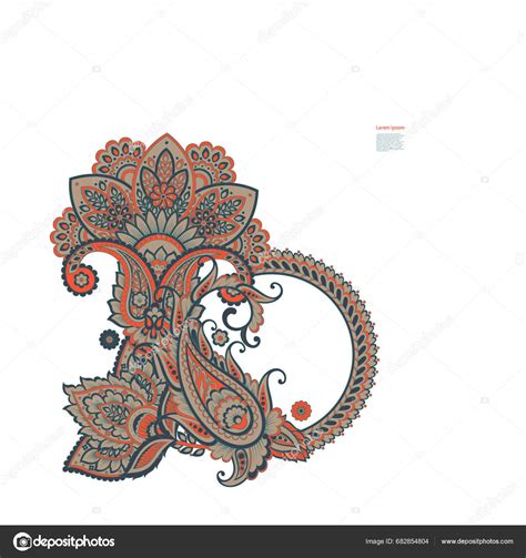 Isolated Indian Pattern Paisley Stock Vector by ©meduzzza 682854804