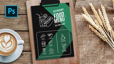 Cara Desain Menu Makanan Simpel Hand Drawn Food Menu Photoshop Tutorial Indonesia Youtube