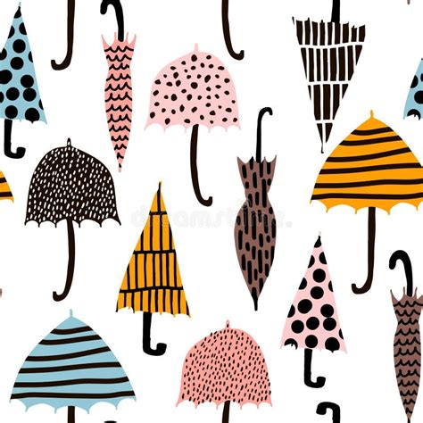 Colorful Umbrellas Seamless Pattern Stock Illustrations 1093