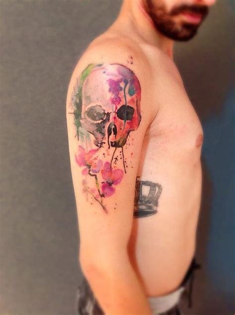 Watercolor Skull Tattoo Designs Ideas And Meaning Tattoos For You