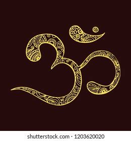 Ohm Om Aum Symbol Vector Hand Stock Vector Royalty Free