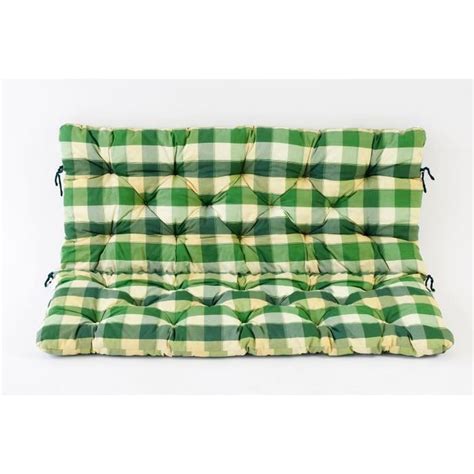 Coussin A Carreux Haut Dossier Pour De Banc De Jardin Hanko Si Ges