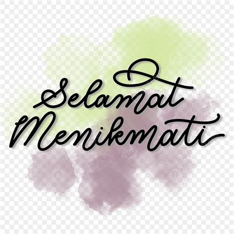 Selamat Menikmati PNG Image, Selamat Menikmati Lettering With ...