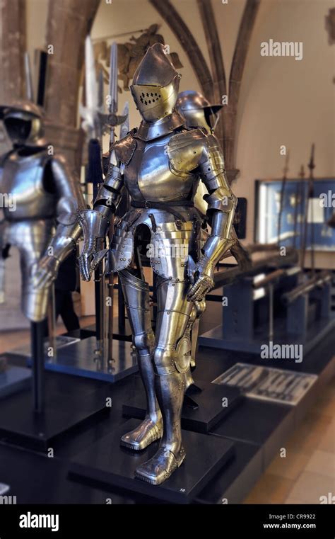 Hall With Medieval Armour Full Plate Armour From Southern Germany