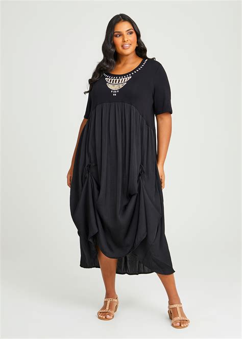 Shop Plus Size Bamboo Luxe Maxi Tie Dress In Black Taking Shape Au