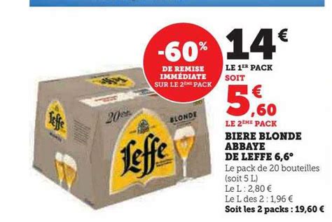 Promo Bière Blonde Abbaye De Leffe 6 6 chez Hyper U iCatalogue fr