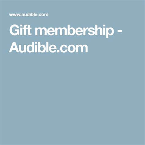 Gift membership - Audible.com Dale, Gifts, Christmas, Xmas, Presents ...