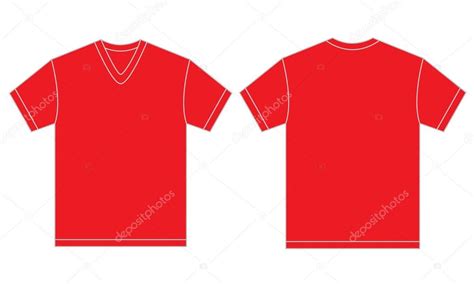 Plantilla De Dise O De Camiseta Roja Con Cuello En V Para Los Hombres