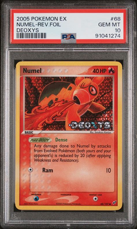 2005 Pokemon Ex Deoxys 68 Numel Reverse Foil Psa 10 Gamestop