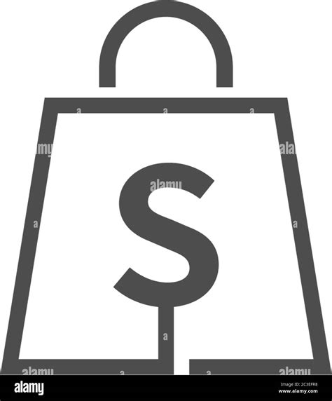 Letter S On Shopping Bag Abstract Shopping Logo Online Shop Logo