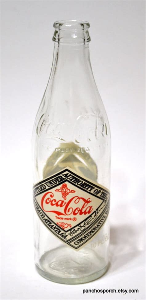 Vintage Coca Cola 75th Anniversary Bottle Commemorative Glass Etsy