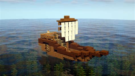 Minecraft How To Build A Small Ship Build Tutorial YouTube