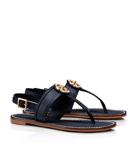 Tory Burch Selma Flat Slingback Sandal In Blue Lyst