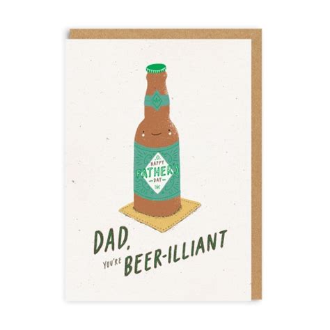 Ohh Deer Greeting Card Beer Illiant Dad Fig1 Uk Stockist