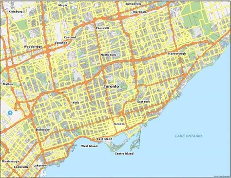 Map of Toronto, Ontario - GIS Geography