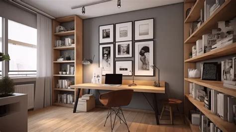 Modern Home Office Interior Design For You Background, 3d Rendering ...