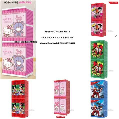 Lemari Pakaian Anak Mickey Minnie Hello Kitty Doraemon Avenger