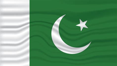 Pakistan 3d flag wave vector design. Pakistan flag design with waving ...