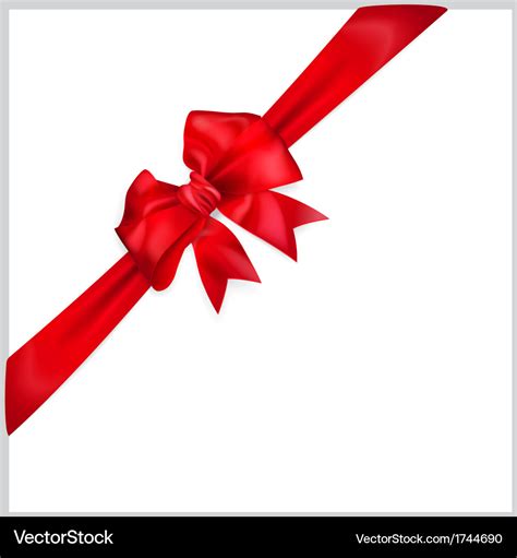 Red bow Royalty Free Vector Image - VectorStock