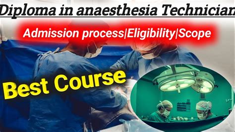 Diploma In Anaesthesia Technology Course Career In Anaesthesia Technician Anaesthesia Medical