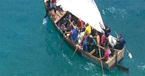 U S Coast Guard Intercepts Boat With Migrants Off Key Biscayne CBS Miami