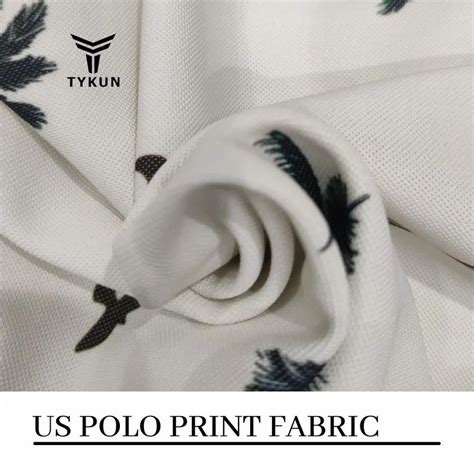 Polyester Digital Print Polo Knit Printed Fabric Gsm At