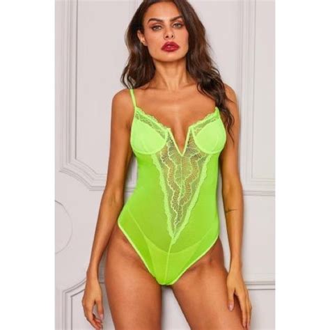 Intimates Sleepwear Sexy Sheer Green Lace Teddy Lingerie Poshmark