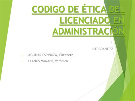 Download PDF Codigo De ética Del Licenciado En Administración