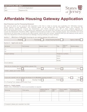 Fillable Online Affordable Housing Gateway Application Gov Fax Email