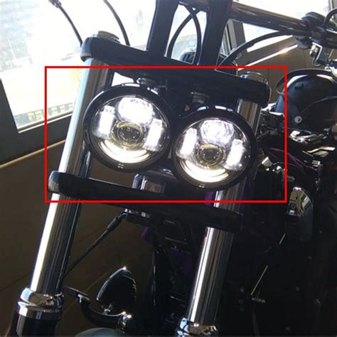 Nouvelle Led Phares Pour Harley Dyna Fat Bob Fxdf Mod Le Daymaker