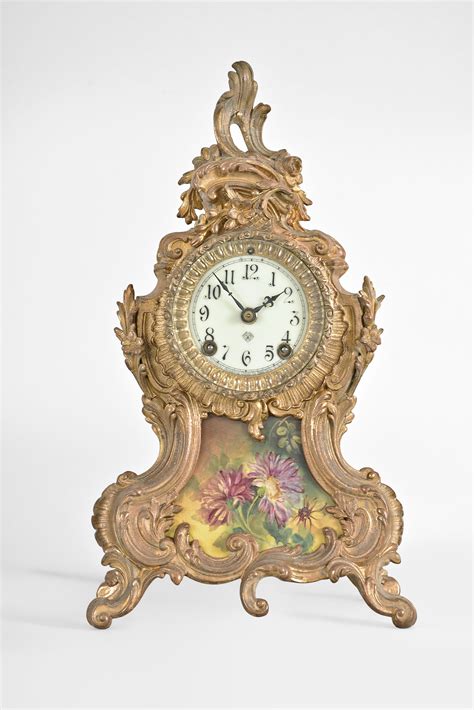 Ansonia Trianon Gilt Bronze Mantel Clock