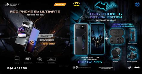 Asus Rog Phone 6d Ultimate And Rog Phone 6 Batman Edition Arrived In