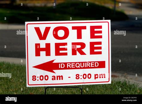 Vote Here Sign At A Polling Place In Boise Idaho Usa Stock Photo Alamy