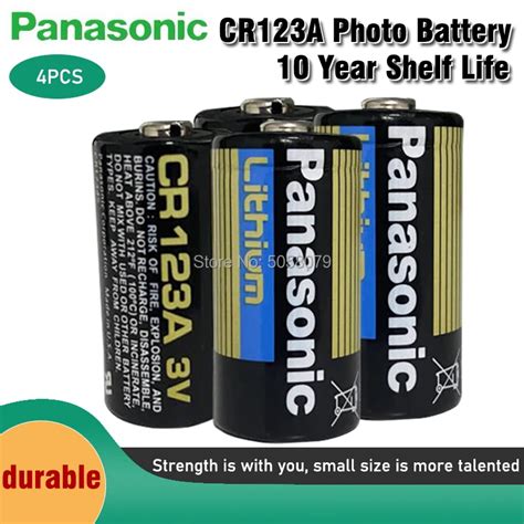 4pcs New Original Panasonic Lithium Battery 3v 1550mah Cr123 Cr 123a Cr17345 16340 Cr123a Dry