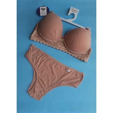 Conjunto De Lingerie Zilook Nude Shopee Brasil