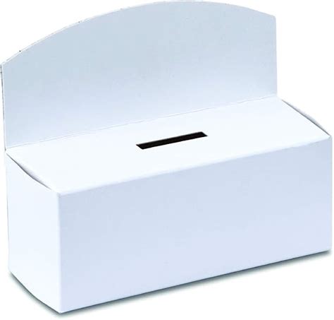 White Cardboard Charity Collectionmoney Box Pack Of 10 Uk