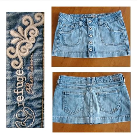 Refuge Skirts Jean Denim Mini Skirt Poshmark