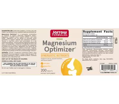 Magnesium Optimizer Tablets Magnesium Malate Supports Bone Health