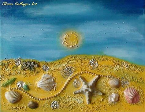 Ocean Treasures Original Mixed Media Art Beach By Terraartgallery