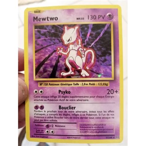 Carte Pokémon Mewtwo 51 108 Holo mosaïque Rakuten