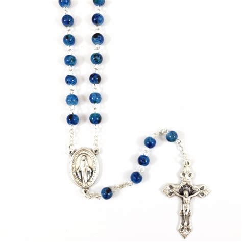 Miraculous Blue Rosary Divine Mercy Gift Shop