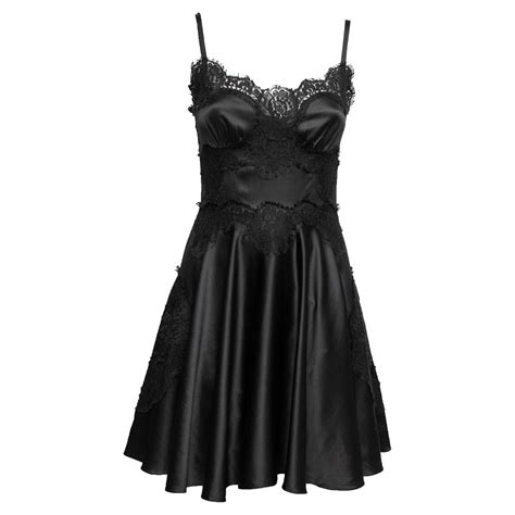 Dolce And Gabbana Black Silk And Lace Trimmed Sleeveless Short Dress S